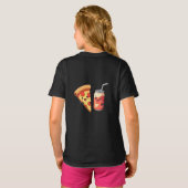 Pizza en Soda blikje – heerlijk fastfood T-shirt (Achterkant volledig)