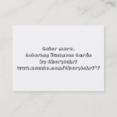 Pizza en toppings Kleurstoffen Visitekaartjes (Achterkant)