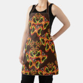 Pizza en toppings Vlinder Vormt Bruin Schort (Insitu)