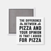 Pizza en uw mening magneet (Voorkant / Achterkant)