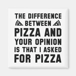Pizza en uw mening magneet