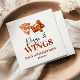 Pizza en Vleugels Verjaardagsfeestje Servet