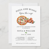 Pizza en vleugels voor de repetitierondes kaart (Voorkant)