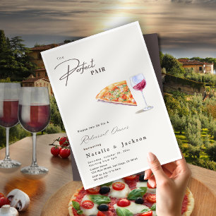 Pizza en wijn het perfecte paar repetitie diner kaart