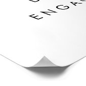 Pizza en wijn het perfecte paar verlovingsfeest poster (Hoek)