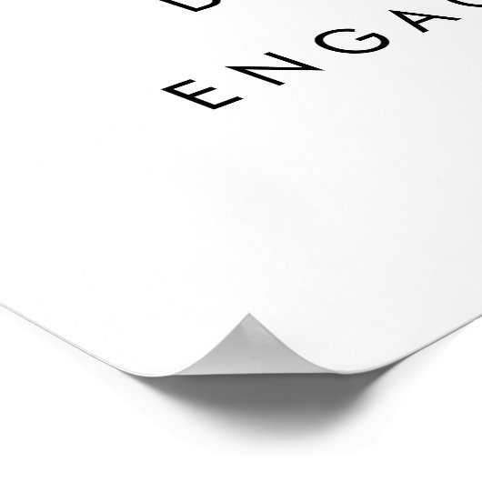 Pizza en wijn het perfecte paar verlovingsfeest poster (Hoek)