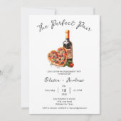 Pizza en Wijn Perfect Pair Verlovingsfeest Kaart (Voorkant)