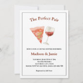 Pizza en wijn perfecte paar koppels Vrijgezellenfe Kaart (Voorkant)