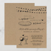 Pizza en wijn voor je mijn Vrijgezellenfeest bent Kaart (Voorkant / Achterkant)