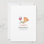 Pizza en Wijn Vrijgezellenfeest Trivia spelletjes Kaart (Achterkant)