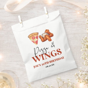 Pizza en Wings Verjaardagsfeestje Bedankzakje