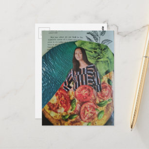 Pizza en Zomer Fun Collage Briefkaart
