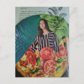 Pizza en Zomer Fun Collage Briefkaart (Voorkant)