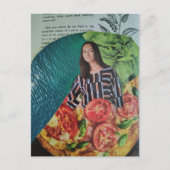 Pizza en Zomer Fun Collage Briefkaart (Voorkant)