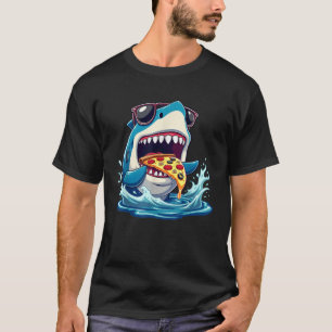 Pizza Eten Haai Kinder Jongens Voedselliefhebbers  T-shirt
