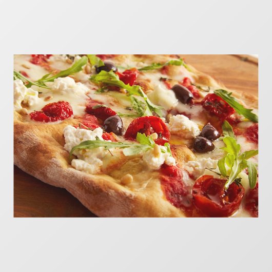 Pizza Eten uit Italië Pizza Winkel Raamsticker (Vel)