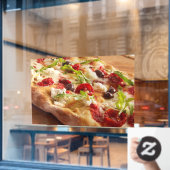 Pizza Eten uit Italië Pizza Winkel Raamsticker (Cafe Raam)