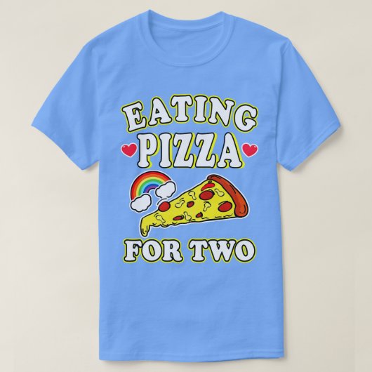 Pizza eten voor twee t-shirt (Design voorkant)