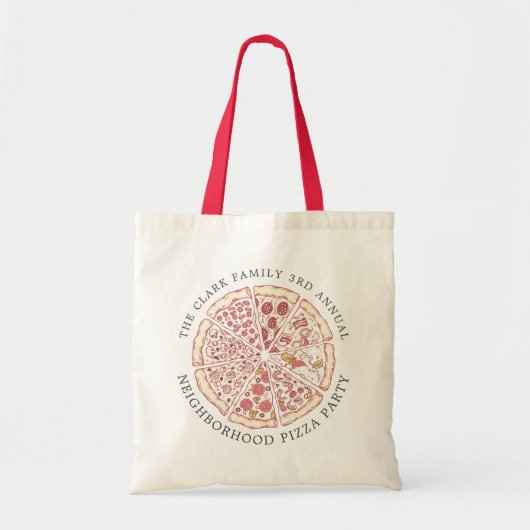 Pizza Event Thormed Custom Text Tote Bag (Voorkant)