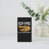 Pizza Expert Funny Pizza Advice Visitekaartje (Staand voorkant)