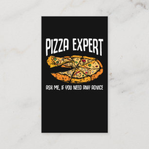 Pizza Expert Funny Pizza Advice Visitekaartje