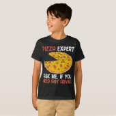 Pizza-expert vraag me, als je advies nodig hebt t-shirt (Voorkant volledig)