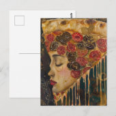 Pizza Face Klimt Abstract Briefkaart (Voorkant / Achterkant)
