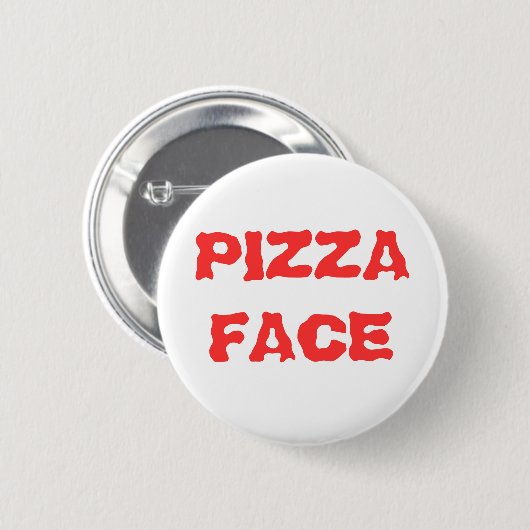PIZZA FACE RONDE BUTTON 5,7 CM (Voorkant /achterkant)