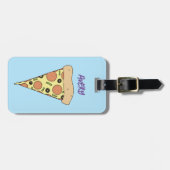 Pizza Fan gepersonaliseerd Bagagelabel (Voorkant horizontaal)
