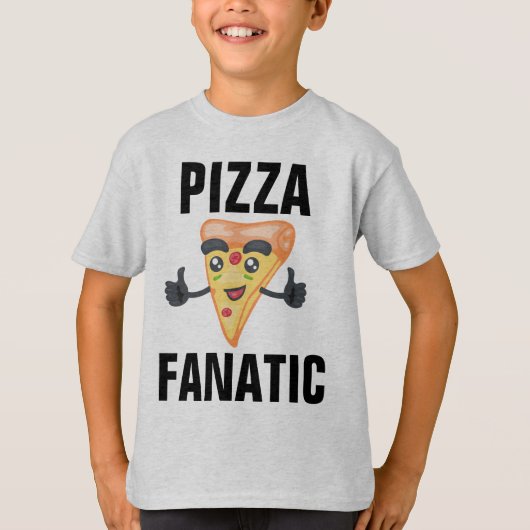 PIZZA FANATISCHE FUNNY BOYS T-SHIRS T-SHIRT (Voorkant)
