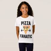 PIZZA FANATISCHE FUNNY GIRLS T-SHIRLS T-SHIRT (Voorkant volledig)