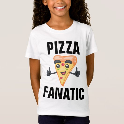 PIZZA FANATISCHE FUNNY GIRLS T-SHIRLS T-SHIRT (Voorkant)