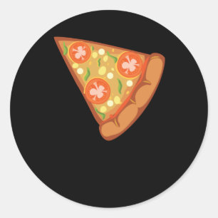 Pizza Favoriete Levensmiddelen Ronde Sticker