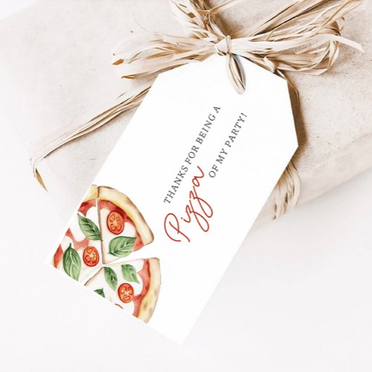 Pizza Feest Bedankt Cadeaulabel