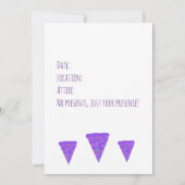 Pizza Feest Bruiloft Kaart (Achterkant)