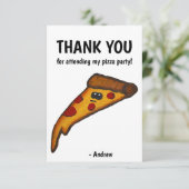 Pizza Feest Dank Je Bedankkaart (Staand voorkant)