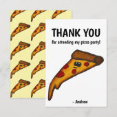 Pizza Feest Dank Je Bedankkaart (Voorkant / Achterkant)