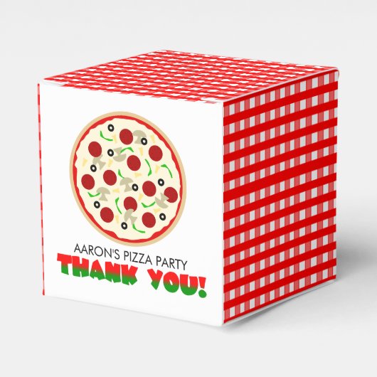 Pizza Feest Dank Je Favorietendoos Bedankdoosjes (Voorkant Zijde)