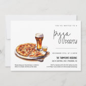 Pizza Feest Elk Gelegenheidsfeest Pizza Avond Fees Kaart (Voorkant)