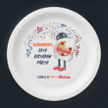 Pizza Feest Grappig Papieren Bordje<br><div class="desc">Leuke Pizza Bezorgdoos Gewoon Chillen.</div>