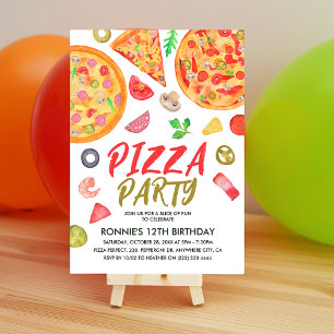 Pizza Feest Italiaans Pret Kinderen Verjaardag Kaart