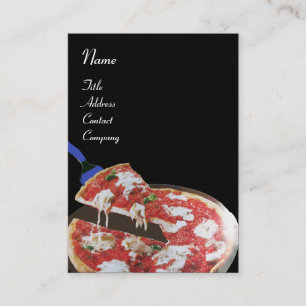 PIZZA FEEST ITALIAANSE KEUKEN, RESTAURANT, zwart r Visitekaartje