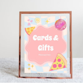 Pizza Feest Kaarten en Cadeaus Bord Poster