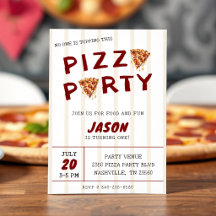 Pizza Feest Kinderverjaardag Gestreept