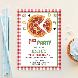 Pizza Feest, Schijf Van Plezierige Verjaardag Kaart
