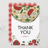 Pizza Feest Verjaardag Bedankt Kaart (Voorkant / Achterkant)