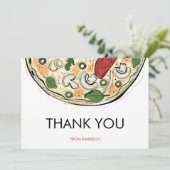 Pizza Feest Verjaardag Dank Je Kaart (Staand voorkant)