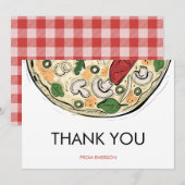 Pizza Feest Verjaardag Dank Je Kaart (Voorkant / Achterkant)