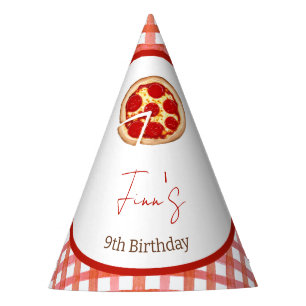 Pizza Feest Verjaardag Elke Leeftijd Feesthoedjes