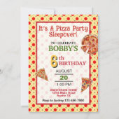Pizza Feest Verjaardag Kaart (Achterkant)